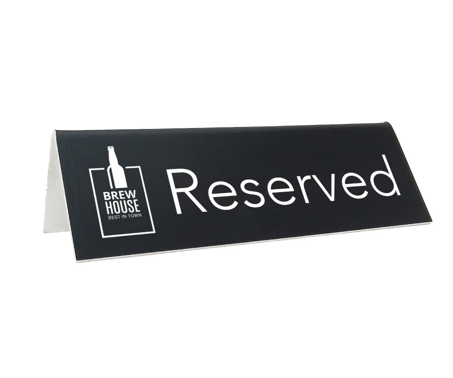 Branded Laser Engraved Reserved Sign
