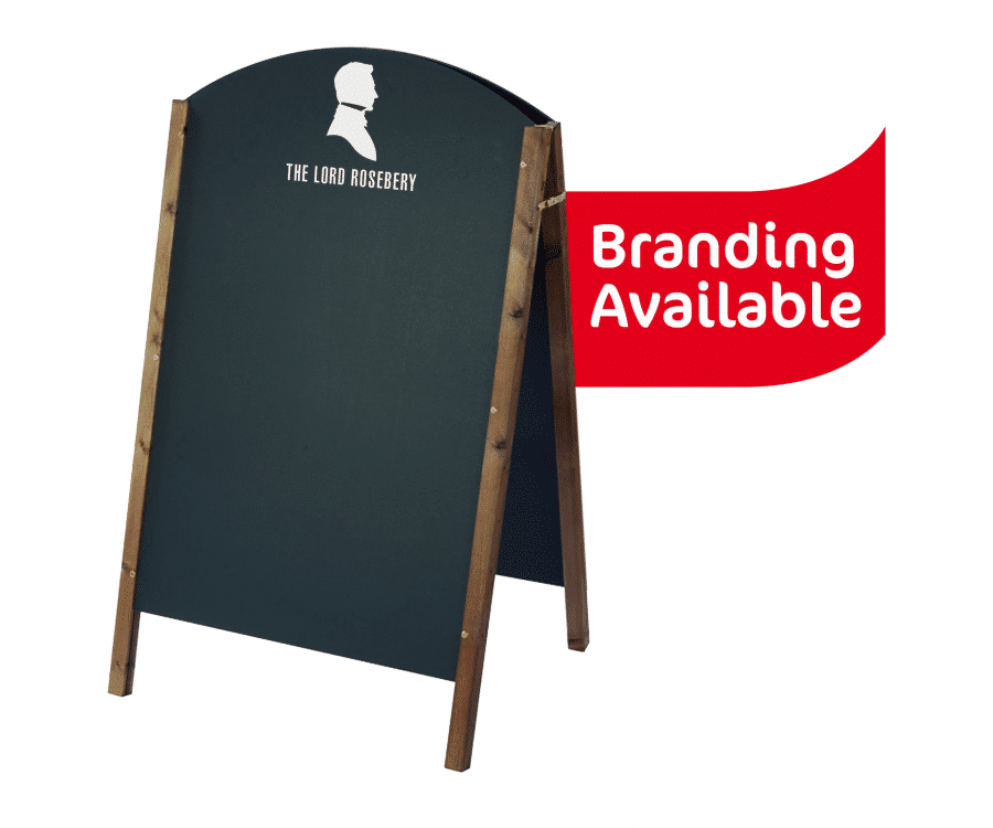 Curved Top Wood Frame Blackboard A Board