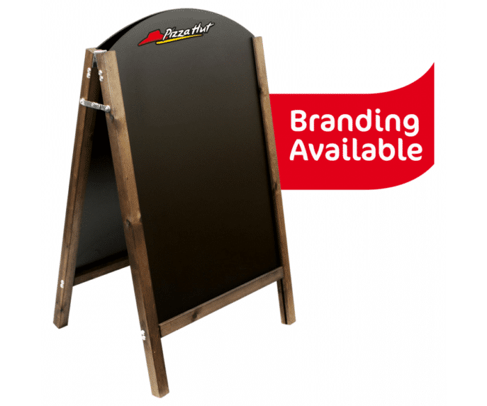 Curved Top Wood Frame Blackboard A Board with Reversible Panels