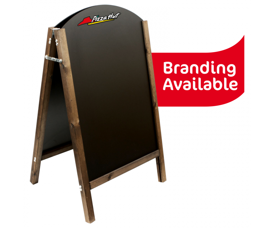 Curved Top Wood Frame Blackboard A Board with Reversible Panels