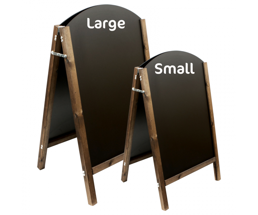 Curved Top Wood Frame Blackboard A Board with Reversible Panels