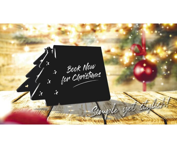 Xmas Tree Counter Top Tent Message Board