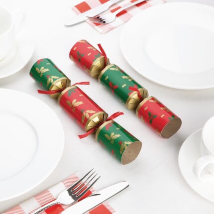 Fiesta Green, Red & Gold 9" Christmas Crackers