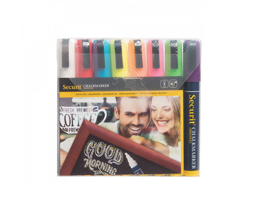 Assorted Colours Interior Liquid Chalk Marker Pens set of 8
