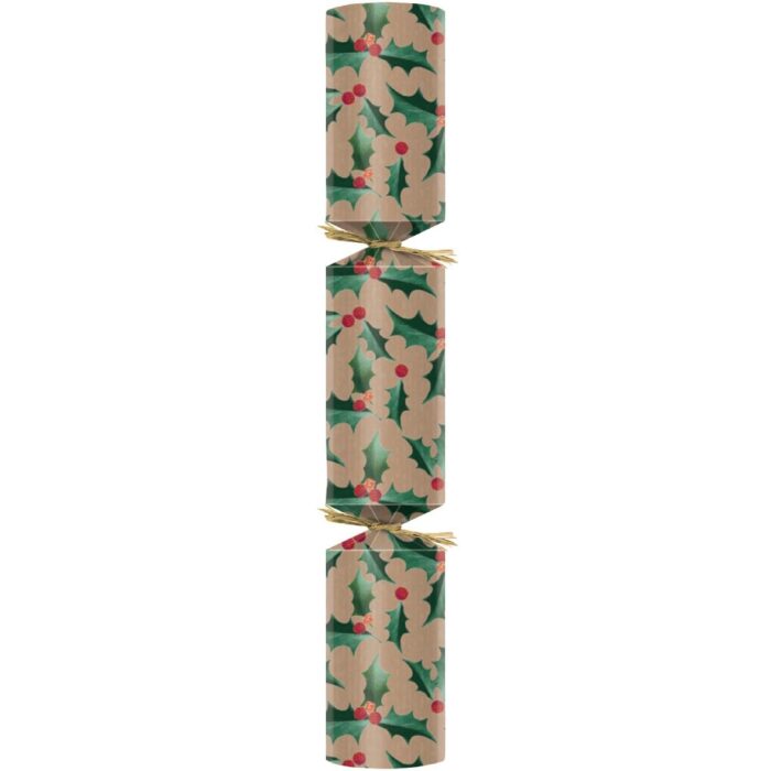 Swantex Kraft Holly Christmas Crackers 12" - Content E2 (Pack 50)