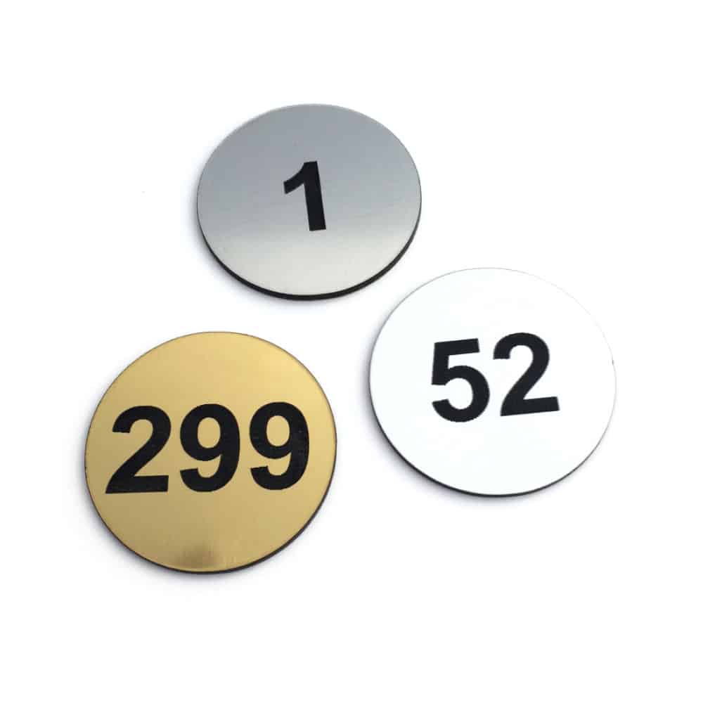 Disc Table Number - Metal Effect