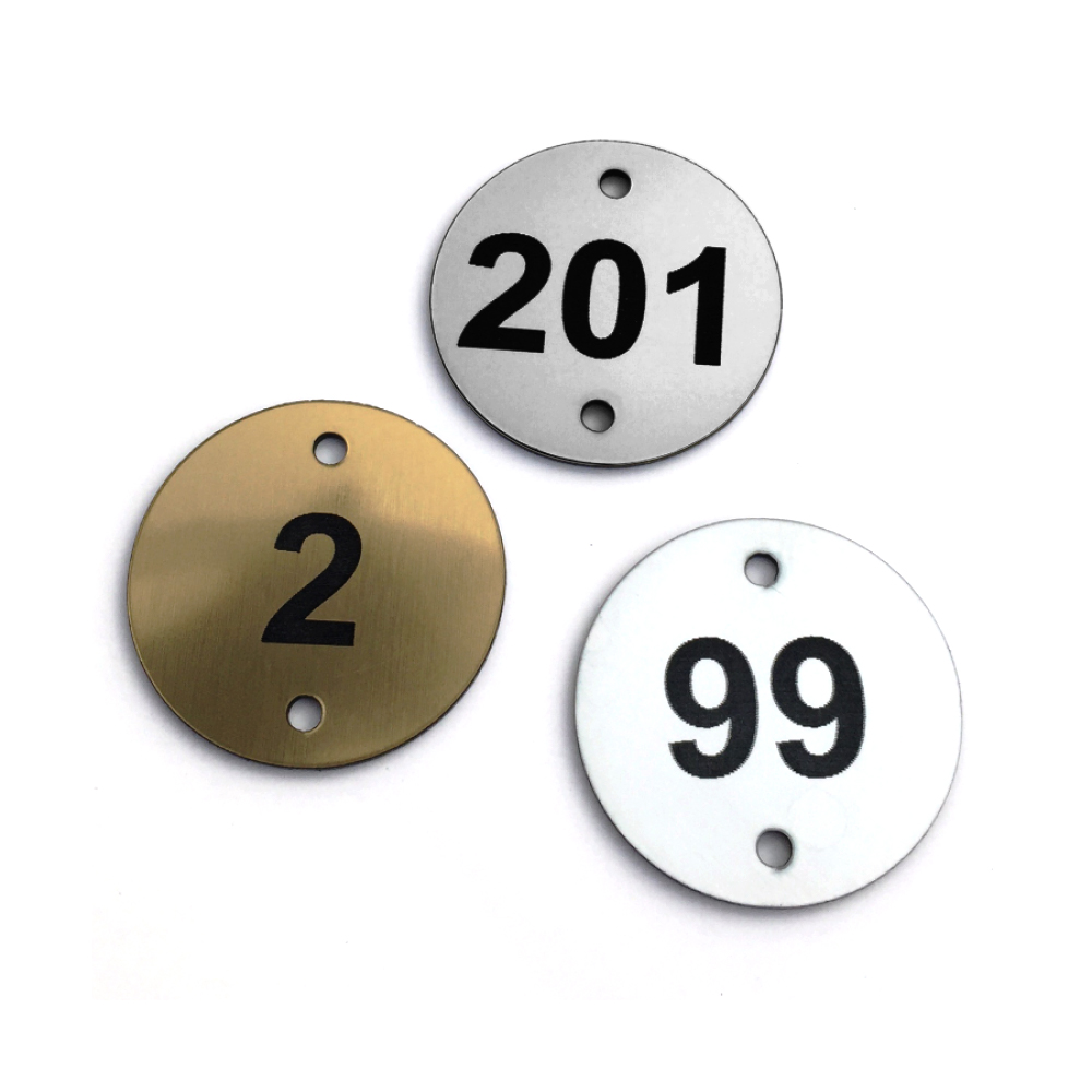 Disc Table Number - Metal Effect