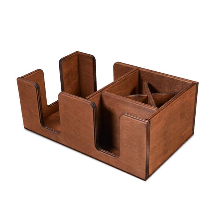 Wooden Bar Caddy Condiment Holder