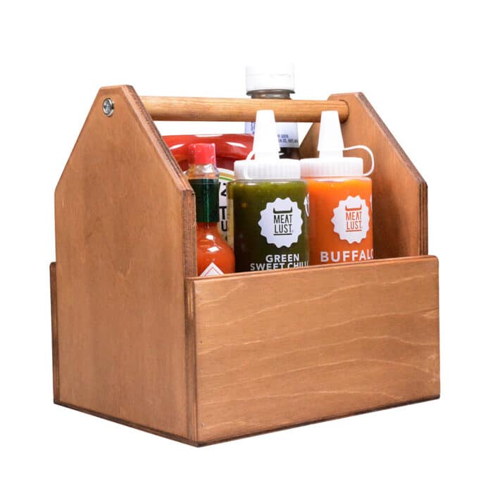 Wooden Condiment Holder