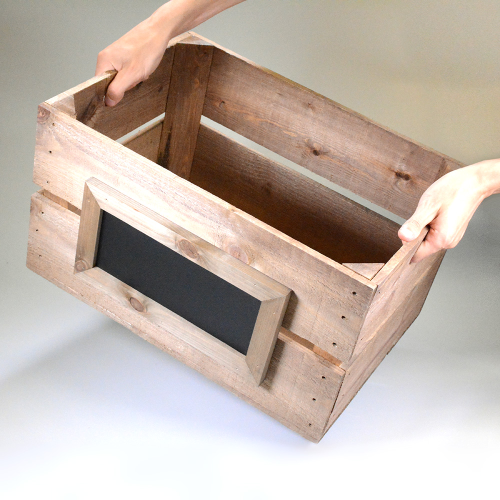 Wooden Crate Retail and Menu Holder