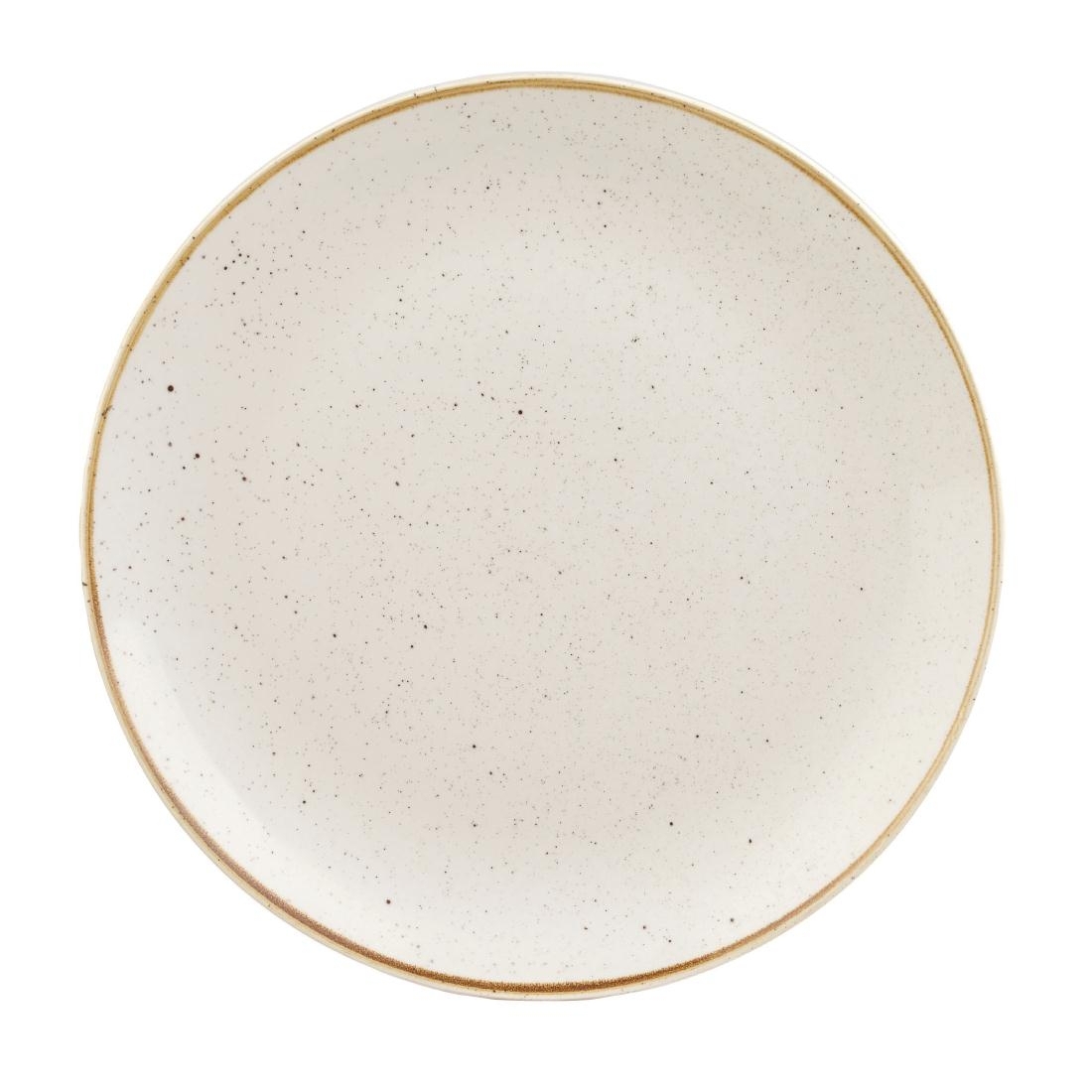 Stonecast Large Coupe Plate Barley White