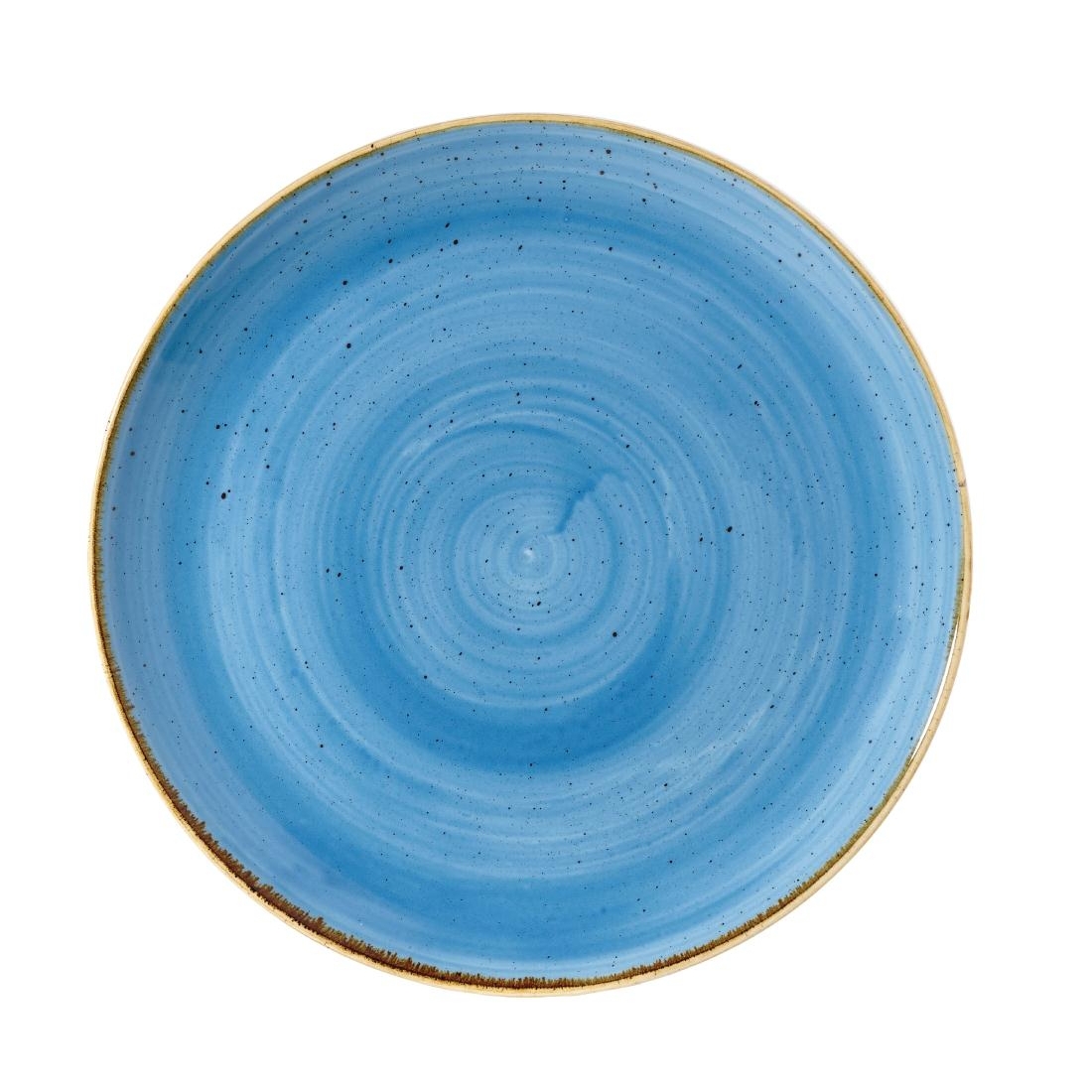 Stonecast Large Coupe Plate Cornflower Blue