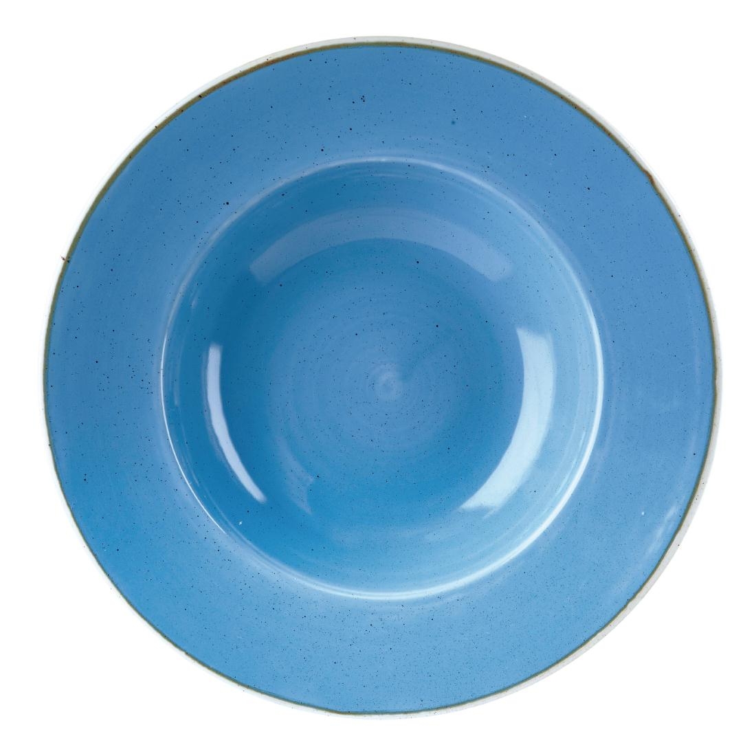 Stonecast Wide Rim Bowl Cornflower Blue