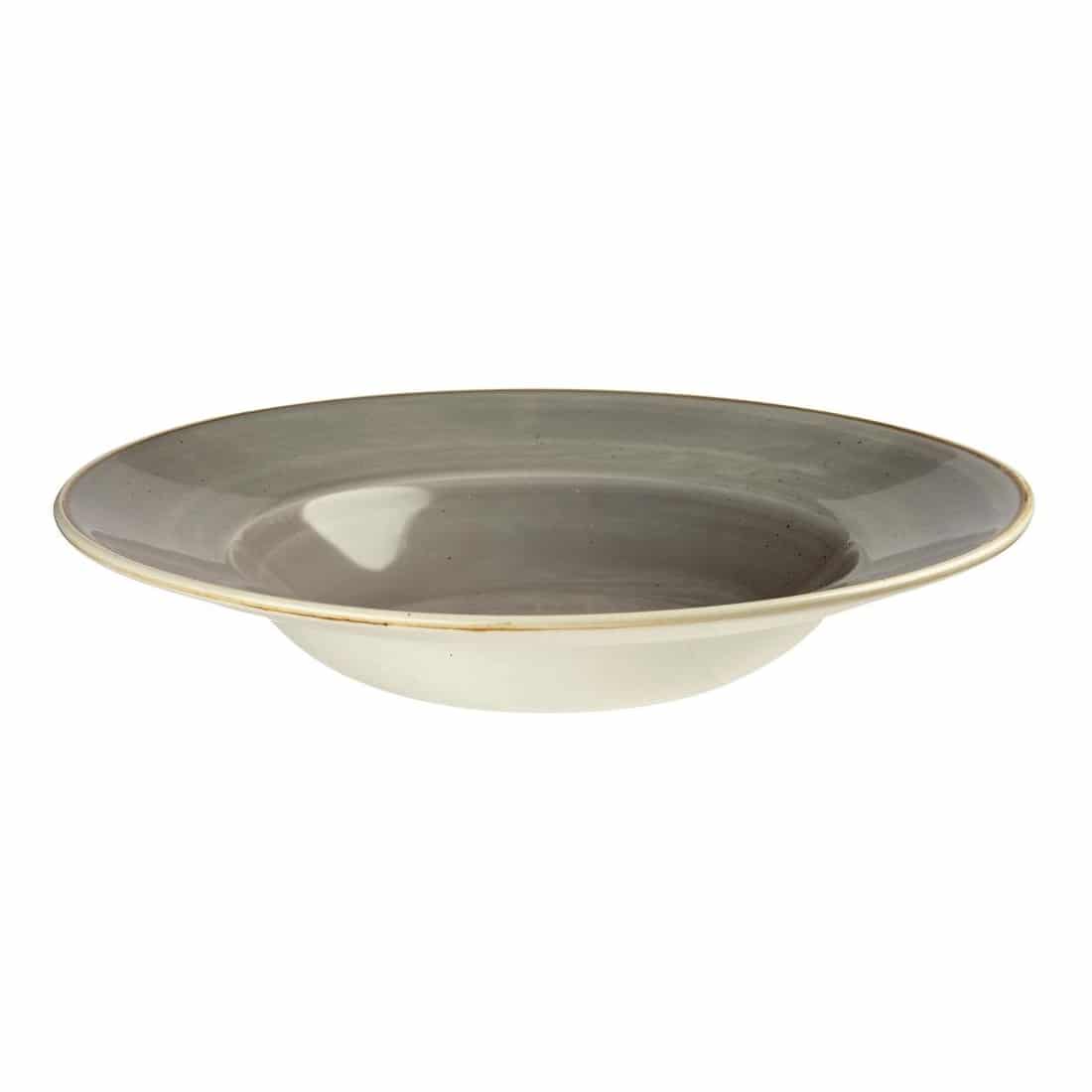 Stonecast Wide Rim Bowl Peppercorn Grey