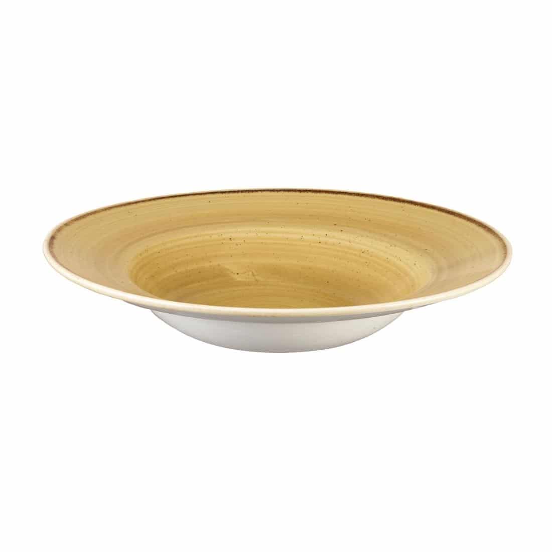 Stonecast Wide Rim Bowl Mustard Seed Yellow