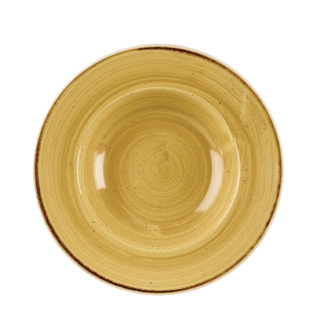 Stonecast Wide Rim Bowl Mustard Seed Yellow