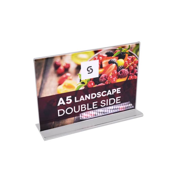 Acrylic Double Sided Menu Holders - Landscape