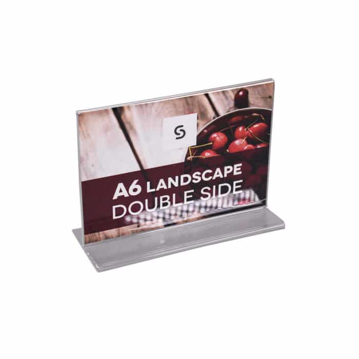 Acrylic Double Sided Menu Holders - Landscape