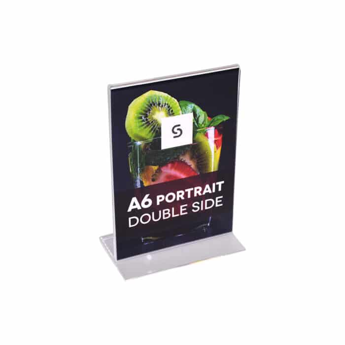 Acrylic Double Sided Menu Holders - Portrait