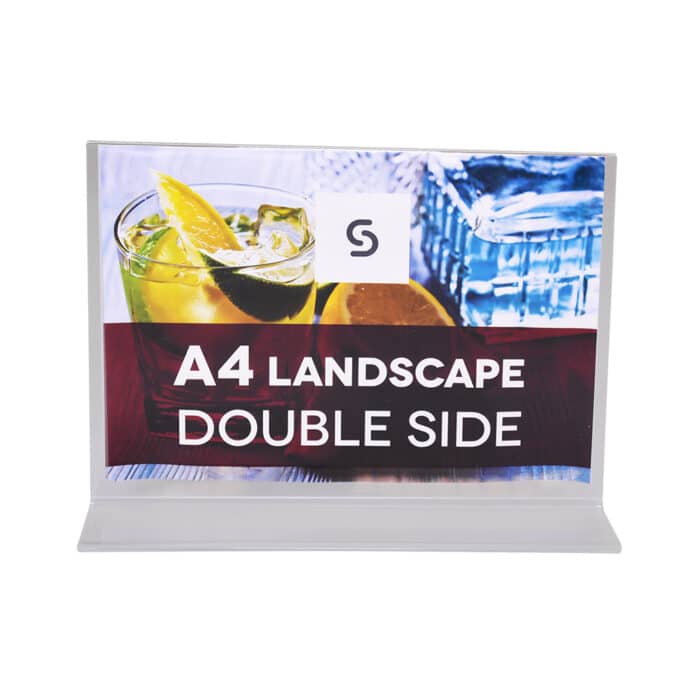 Acrylic Double Sided Menu Holders - Landscape