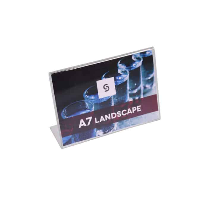 Acrylic Single Side Menu Holders - Landscape