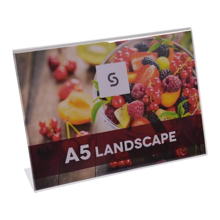 Acrylic Single Side Menu Holders - Landscape