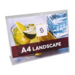 Acrylic Single Side Menu Holders - Landscape