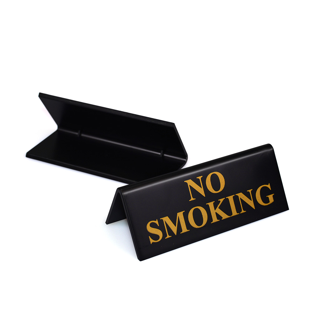 Black Table Signs Range - No Smoking