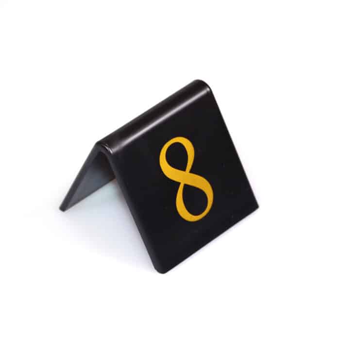 Black Table Signs Range - Numbers