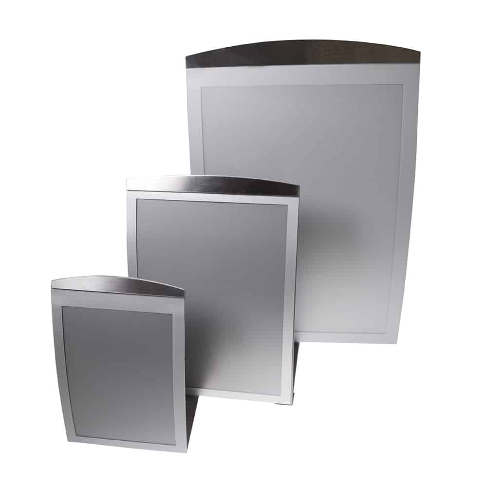 Curved Metal Menu Holders - Black