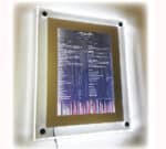 Illuminated Wall Mounted Menu Display