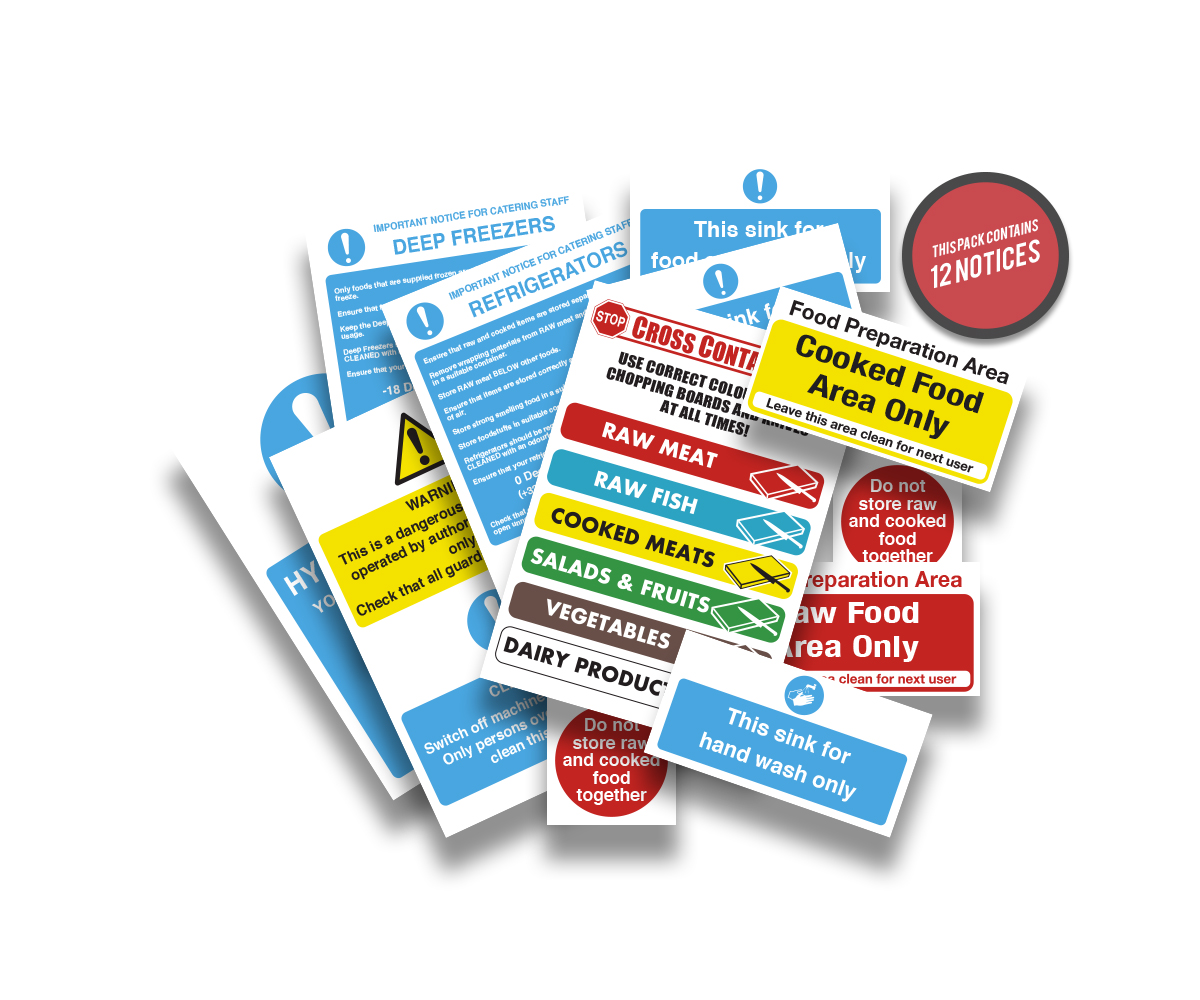 Health and Safety Signs Pack - Kitchen Sign Essentials