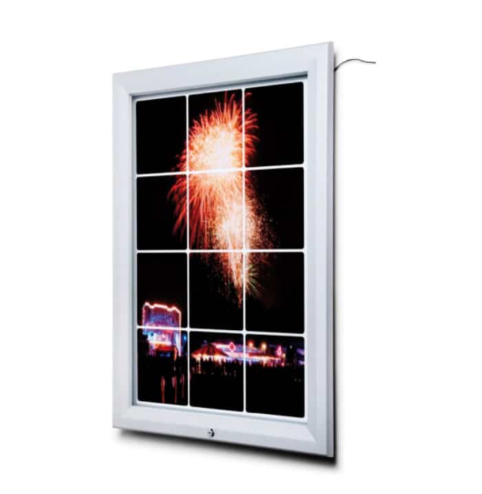 Wall Mounted Outdoor Menu Display Case - LED Backlit