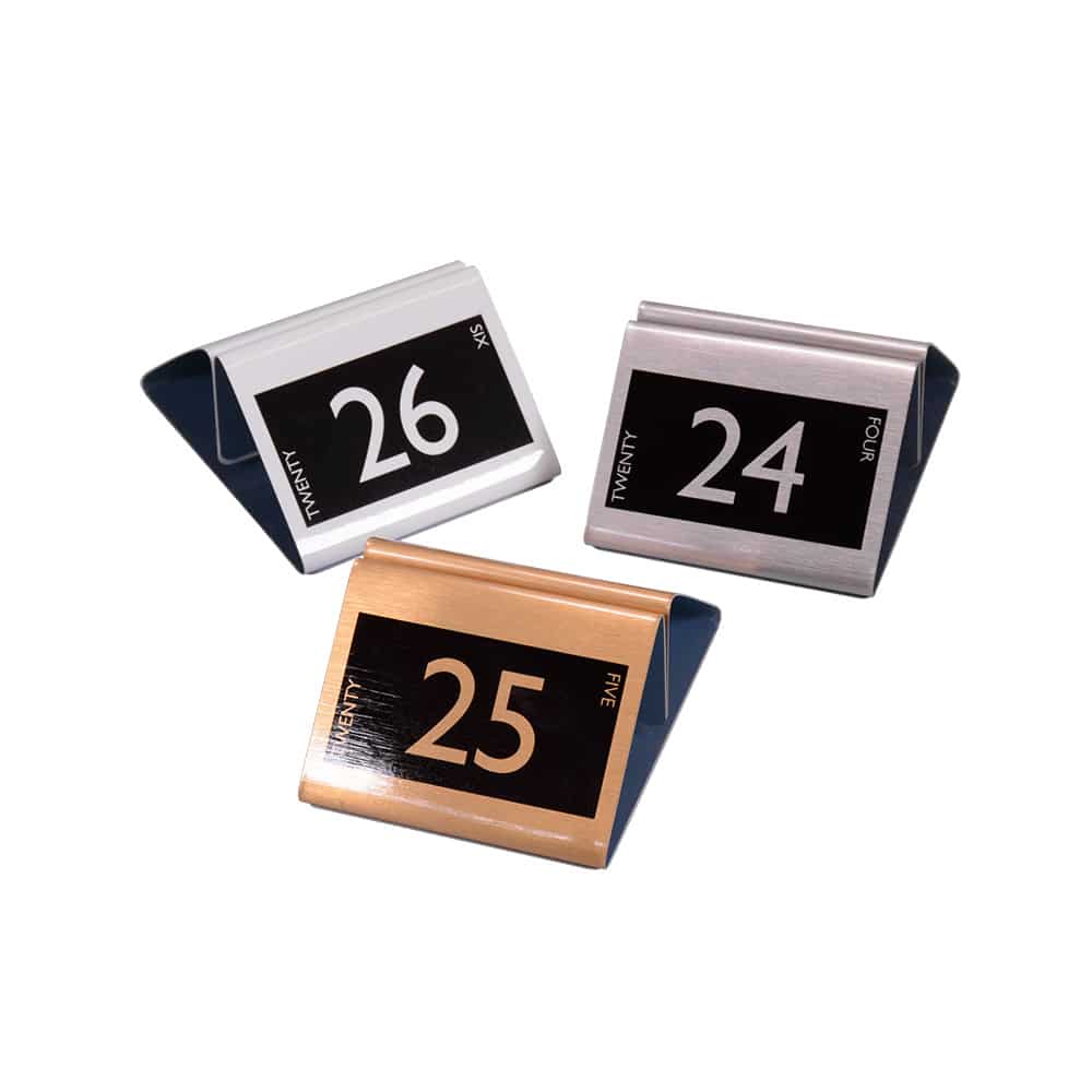 Numbered Metal - Menu Holders