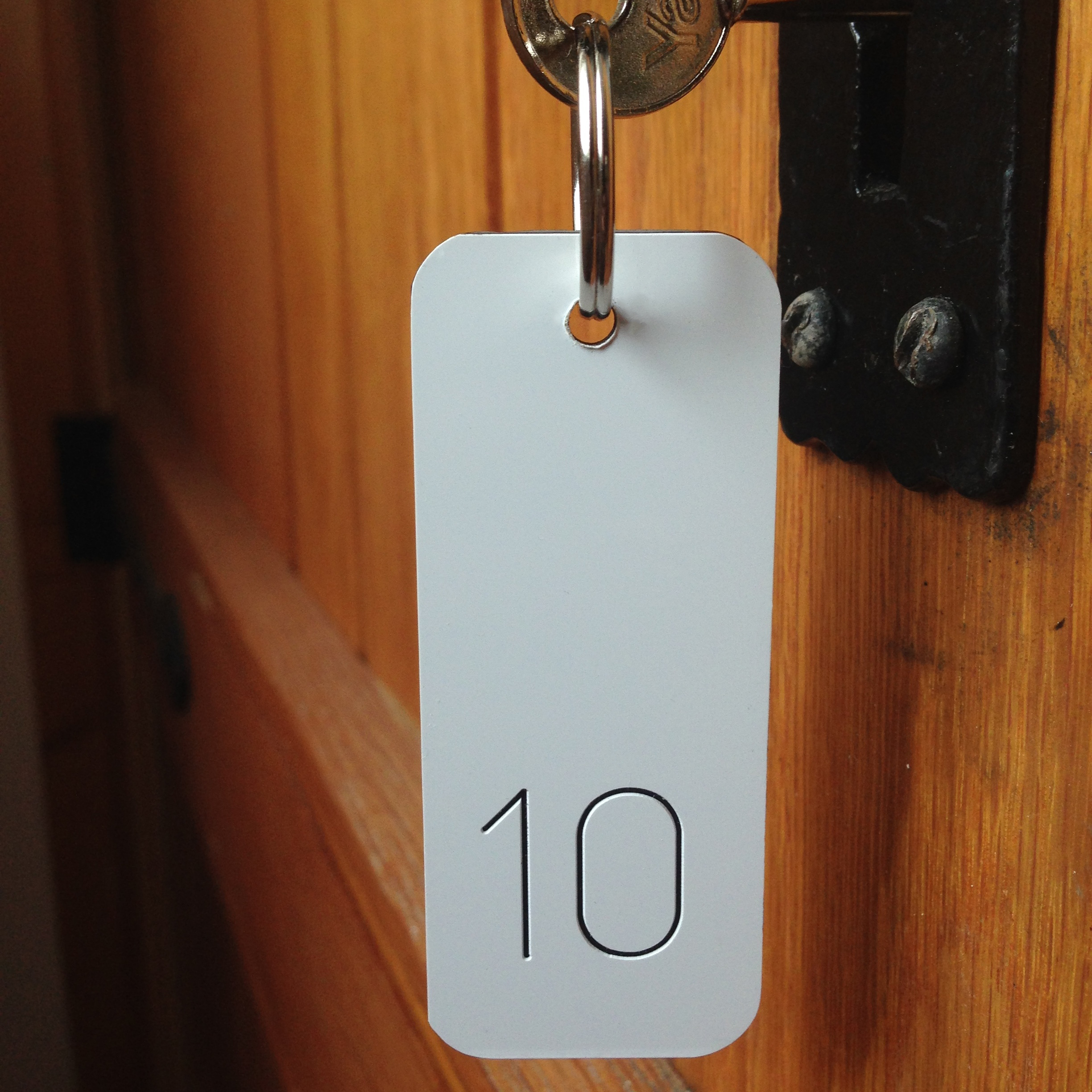 Numerically Engraved Hotel Key Tags