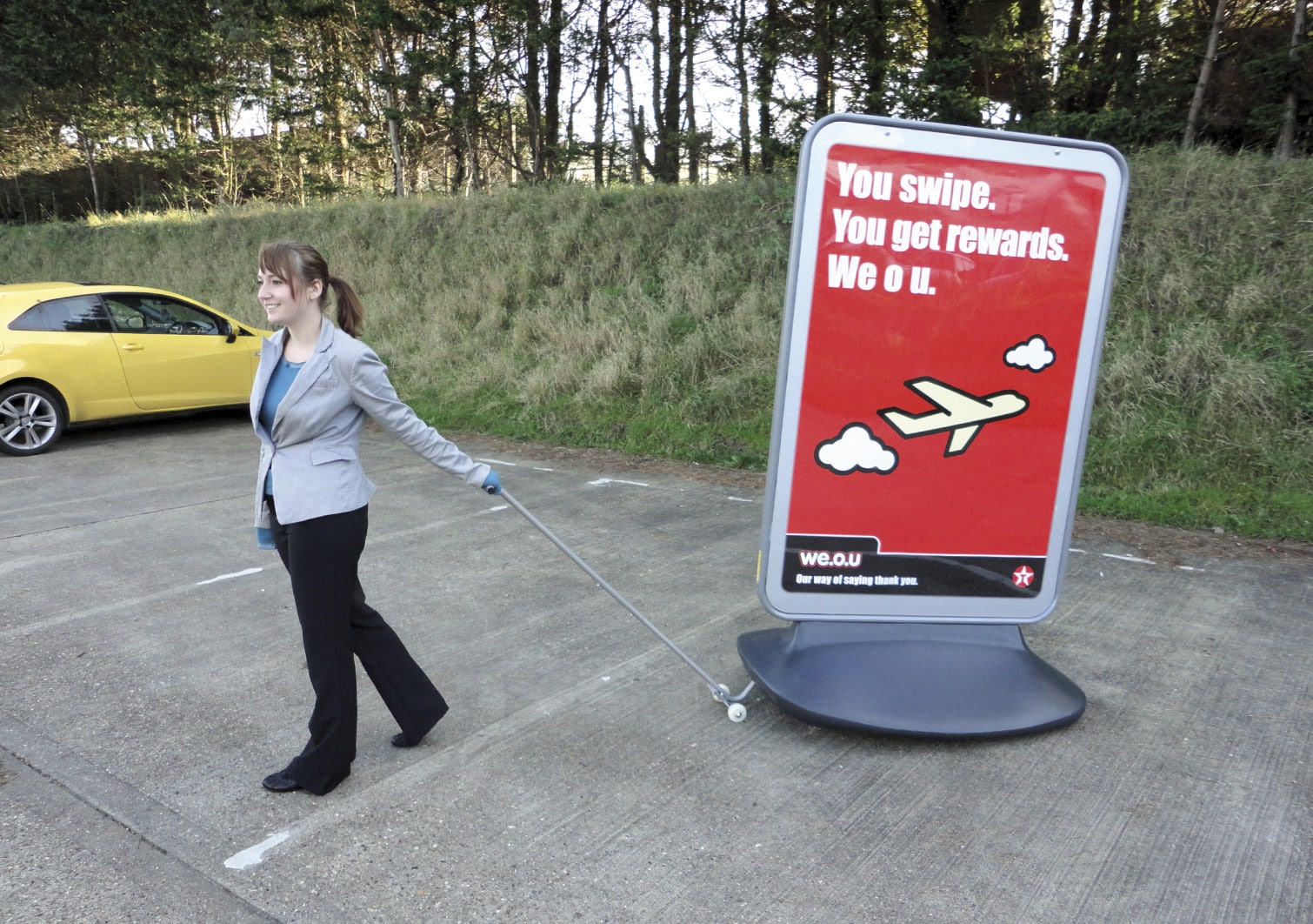 Trolley for Forecourt Sign Boards