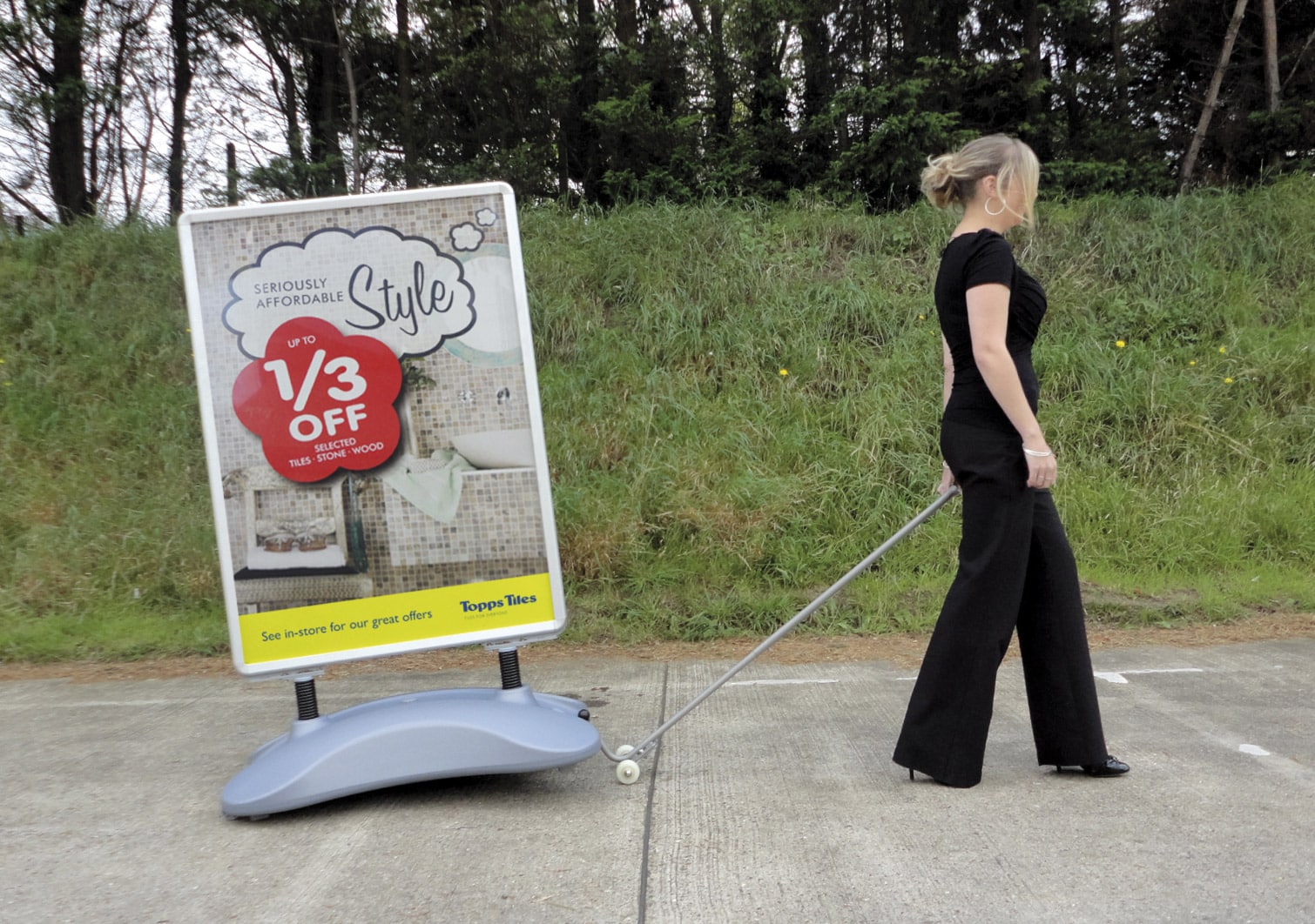 Trolley for Forecourt Sign Boards