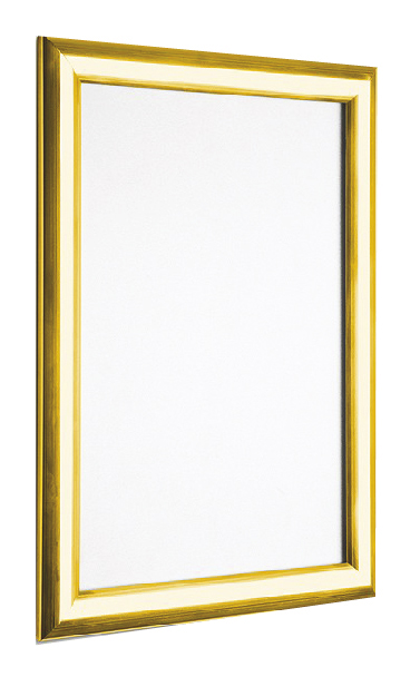Wall Mounted Snap Frame Menu Display - Gold