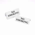 White Table Signs Range - No Smoking