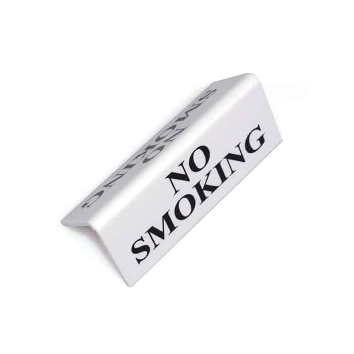 White Table Signs Range - No Smoking