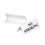 White Table Signs Range - No Smoking