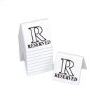 White Table Signs Range - Reserved