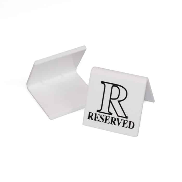 White Table Signs Range - Reserved