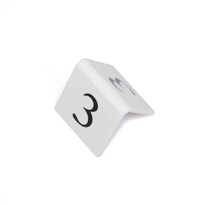 White Table Signs Range - Numbers