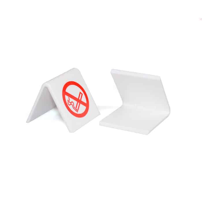 White Table Signs Range - No Smoking