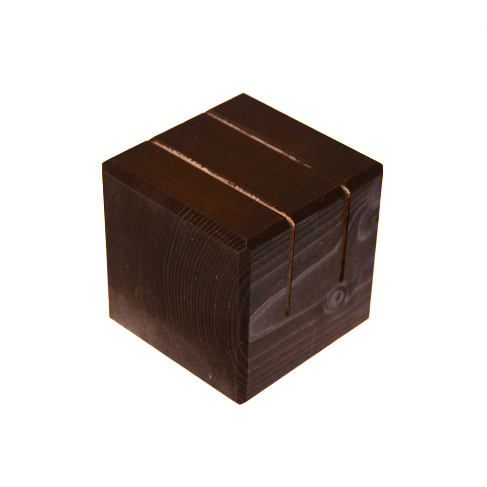 Wooden Block - Menu Holder