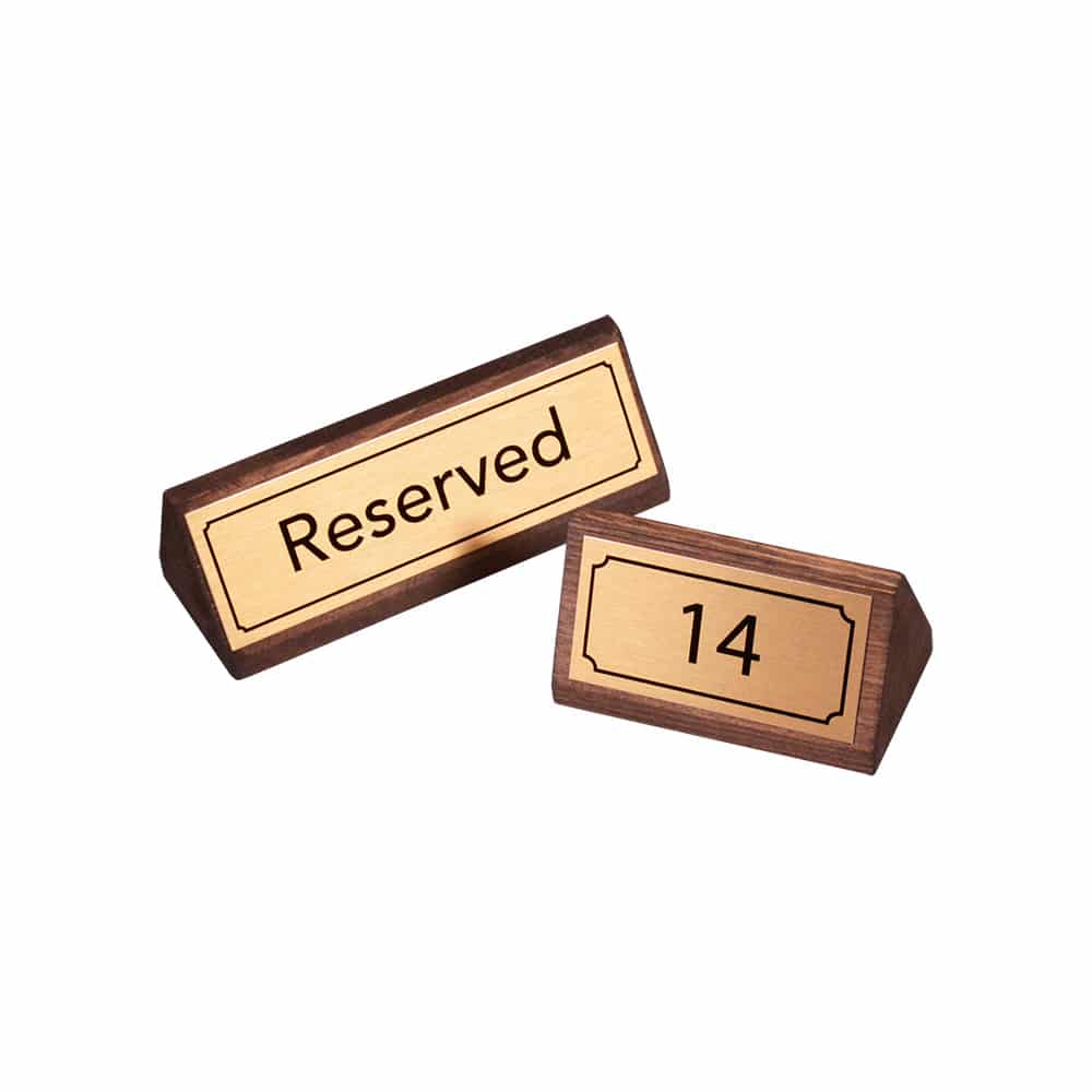 Wooden Table Signs