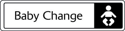 Baby Change Sign - Metal Door Signs