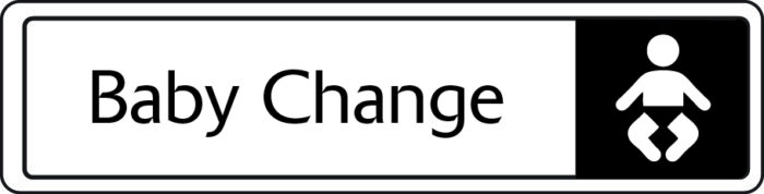 Baby Change Sign - Metal Door Signs