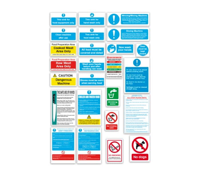 Health and Safety Signs Pack - Butchers Safety